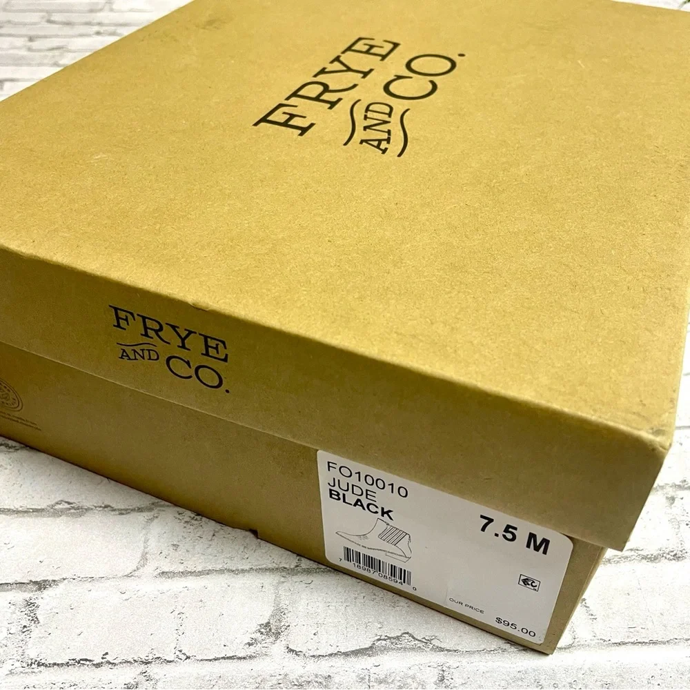 NWT Frye and Co Jude Stacked Heel Black Booties Women's Size 7.5 Bohemian Fall - Picture 8 of 10